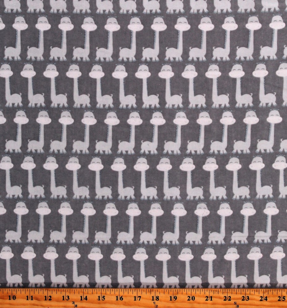 Flannel Giraffes Safari Animals Children’s Kids Baby Flannel Fabric BTY D279.45