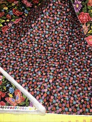 Pre-quilted Floral Cotton Fabric, Butterfly Garden By Fabri-quilt, 1 Yd 18” x 43