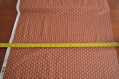 By 1/2 Yd, Black & Tan Floral Stripes on Rust & Brown Cotton/Andover/Morton,B127