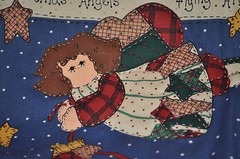 r- SEWING FABRIC MATCH SET READY TO SEW BRIGHT COLORS FOLK ANGEL THEME