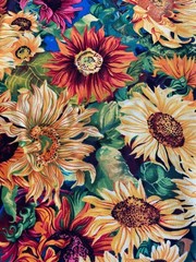 Retired – 1.5 yard – FLOWERS OF THE SUN Sunflowers by J Windsor for SSI