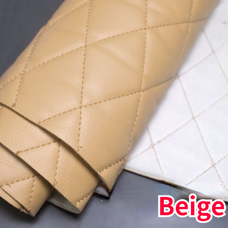 Faux Leather Fabric DIY PVC Foam Backing Quilted Vinyl Car Upholstery Headboard