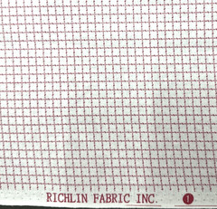 Red White 3/8″ Check Cotton Fabric Richlin Fabric BTHalfY #34