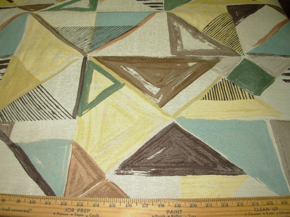 5 YDS STROHEIM MODERN GEOMETRIC ABSTRACT WOVEN UPHOLSTERY FABRIC FOR LESS
