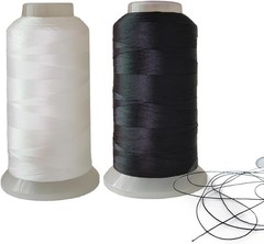 Bonded Thread Heavy Duty Upholstery Polyester Sewing 1 White and 1 Black