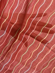 Vtg 1970s Liberty Of London Cotton Batiste Abstract Stripe Rust 32”x 4+ yds New
