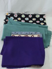 Various Fabrics Swatches 3.12 Lbs Cotton/Nylon/Polyester/Satin/Lace