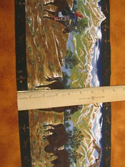 Cotton Fabric Border Print Painted Desert Southwestern by Fabri-Quilt 1yd 31″x42