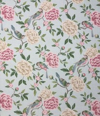 COVINGTON ALBA ROSE GARDEN BIRD FLORAL VINE MULTIUSE LINEN FABRIC BY YARD 54″W