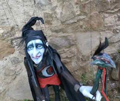 Czech Folk Art Puppet Black Wizard – Handmade Original Puppet