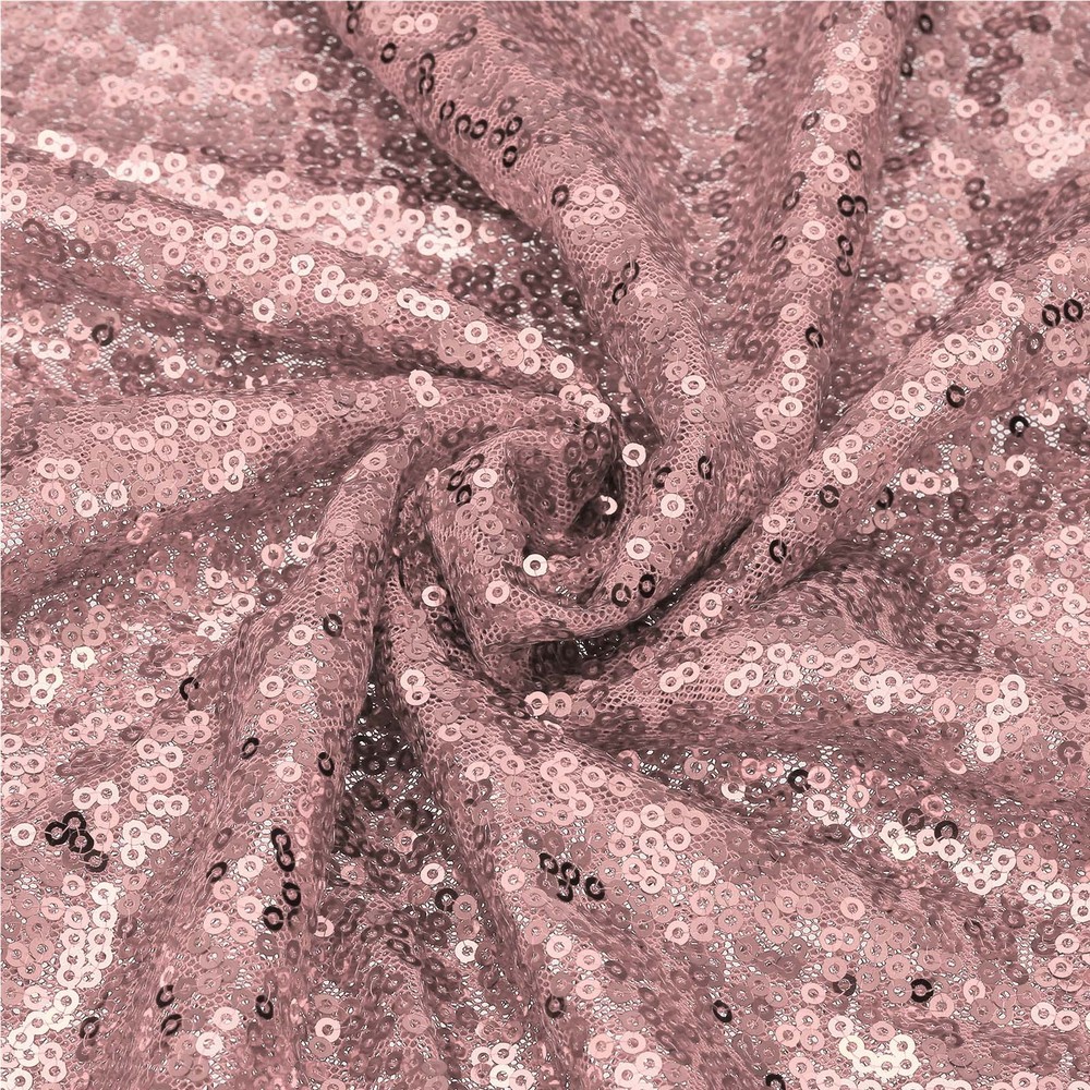 1 Yard Sequin Fabric by the Yard Velvet Sequins Fabric, Rose Gold
