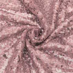 1 Yard Sequin Fabric by the Yard Velvet Sequins Fabric, Rose Gold