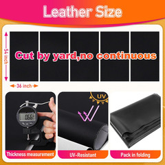 Black Marine Vinyl Fabric: 54″X36″ Faux Leather for Boat Seats | Grain Vinyl Lea