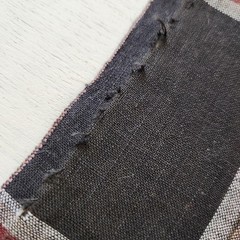 Futon Side Fabric Grid Pattern Black Red Brown 34cm W x 165cm L Cotton