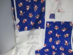 “SPORTY SANTA SHORTS” & SHIRT APPLIQUE FABRIC PANEL Cut and Sew CRANSTON NEW