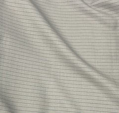 Beige Black Pinstripe Wool Suiting Fabric 60” Width Sold By The Yard