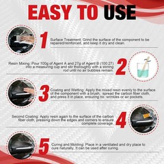 Carbon Fiber Repair Kit 100g Resin 27g Hardener 3K Twill Cloth For Bike Car P…