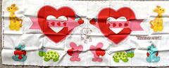 1980s Strawberry Shortcake Fabric Panel Spring Mills Heart w Strawberry’s Pets