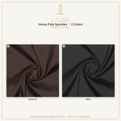 LITLOOK Venus Poly Spandex Fabric by the Yard — 2 Colors