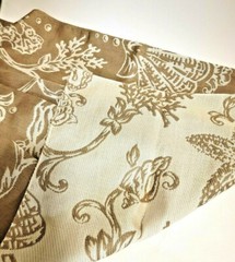 Sea Star Crab Coral Designer Upholstery Fabric Reversible 2-Side Brown Brige 27″