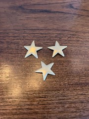3 Large Gold Stars 1.5×1.5. Buttons