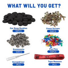 202 Pieces Car Roof Headliner Repair Button Kit, Car Ceiling Fabric Repair Pins