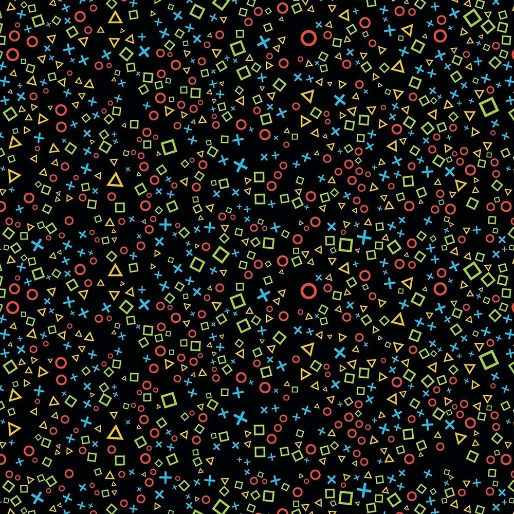 Crafts Fabrics Play Time Black 100% Cotton 140cm Digitally Printed Cotton Fabric