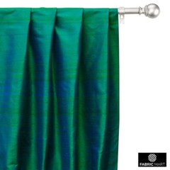 Peacock 100% Pure Silk Fabric By The Yard, 41 inches width Blue Silk Fabric