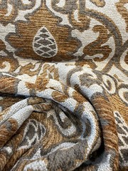 Swavelle Samad Copper Medallion Chenille Upholstery Fabric By The Yard