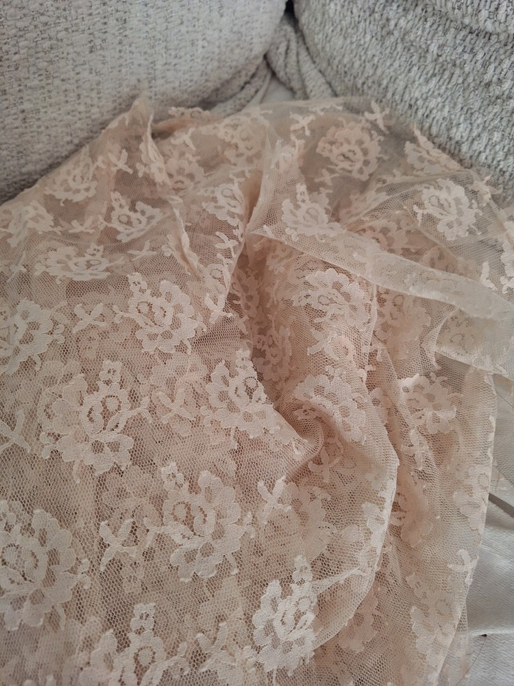 Floral Lace Fabric Material – Rose 90″ X 93′