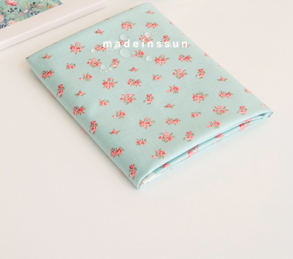 TPU Laminated Cotton Fabric by the yard Non-Toxic Coated Waterproof Fabric W43″