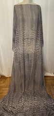 Poly Rayon Georgette Exotic Abstract Ombre Charcoal Slate Grey Fabric 4 Yds 58″W