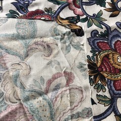 Vtg Waverly Pinehurst Linen Jacobean Floral Decorator Upholstery Fabric 4 yd 12″