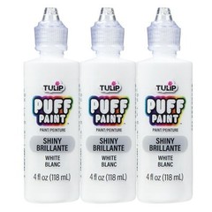 White 3D Fabric Paint Set 4oz Bottles Pack of 3