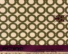 Echino Etsuko Furuya Ladybugs Kokka Japan Cotton Canvas 6.9YDSx44” Green Purple