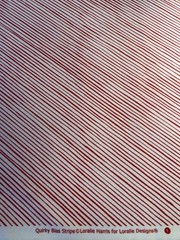 Loralie Harris Quirky Bias Stripe Fabric, Red