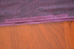 By 1/2 Yd, Plum Leaves on Black Quilt Cotton, RJR, Jinny Beyer Palette/4732,B734