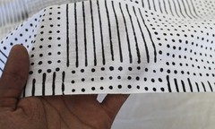 10 Yard Black Cotton Craft Fabric Indian Dot Printed Curtain & Dressmaking US