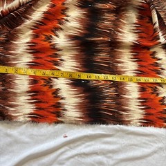 Apparel Fabric Lt Wt Polyester Orange Brown For Dress, Tops 2.33 Yd 57″ Frm Togo