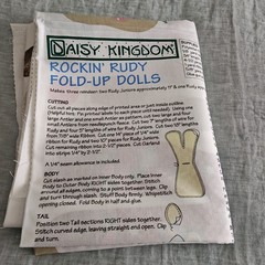 Daisy Kingdom Rockin’ Rudy Fold-Up Reindeer Dolls Fabric Panel Cut and Sew