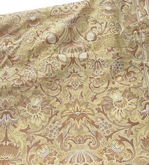 Brunschwig Fils Fabric 10 Yds Jacobean Ornate Baroque Floral Gold Accents 1996