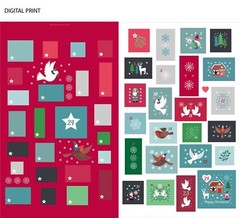 36″ X 44″ Panel Christmas Advent Calendar Hygge Glow Cotton Fabric Panel D408.18