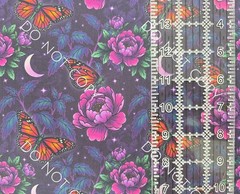 100% Cotton Woven Fabric Novelty Floral Butterfly By the 1/4 Yard 9×56