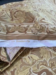Brunschwig Fils Fabric 10 Yds Jacobean Ornate Baroque Floral Gold Accents 1996