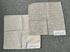 Robert Allen Lot of 2 Fabric Samples Flowing River Twine Vanilla Neutrals Earthy