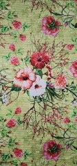 Wool Blend Floral Printed Thick Winter Spun Soft Fabric 45”W Sold BTY Mustard