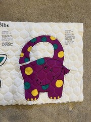 Princess Fabrics – That’s Our Baby Bibs – Fabric Panel – Monkey, Cow & Dinosaur