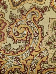 Vtg Waverly Inspirations Jacobean Flower Print Decorators Fabric 2.5 Yards X 45″