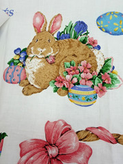 Cranston Print Works Spring Fever Easter Appliques Cotton Fabric Panel Sewing