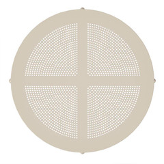 Frond&Form Modern Outdoor Patio Poly Plastic 31.5″ round Dining Table in Sand